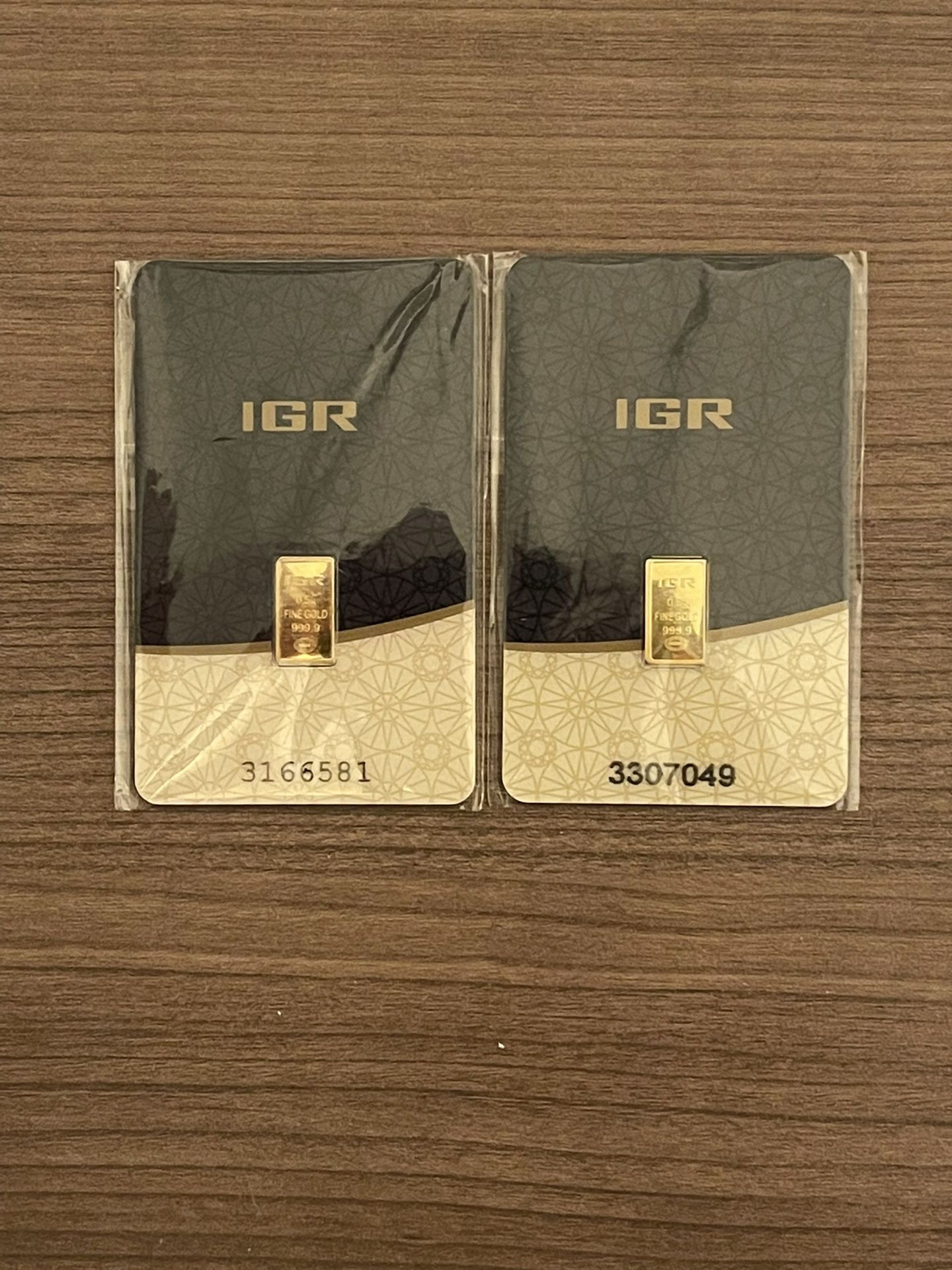 IGR (Istanbul Gold Refining) 1/2 gram Gold Bars In Assay 