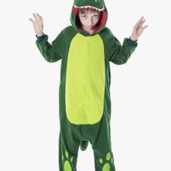 Children’s Dinosaur Pajama Costume Size Medium 6-8 Halloween (A1)