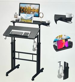 Klvied Adjustable Height Sit & Standing Desk workstation