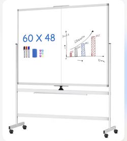 Large Double-Sided Magnetic Whiteboard - NEW