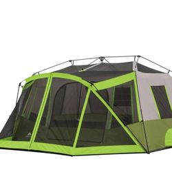 Ozark Trail 14' x 13.5' 9 Person 2 Room Instant Cabin Tent with Screen Room, 30.8 lbs