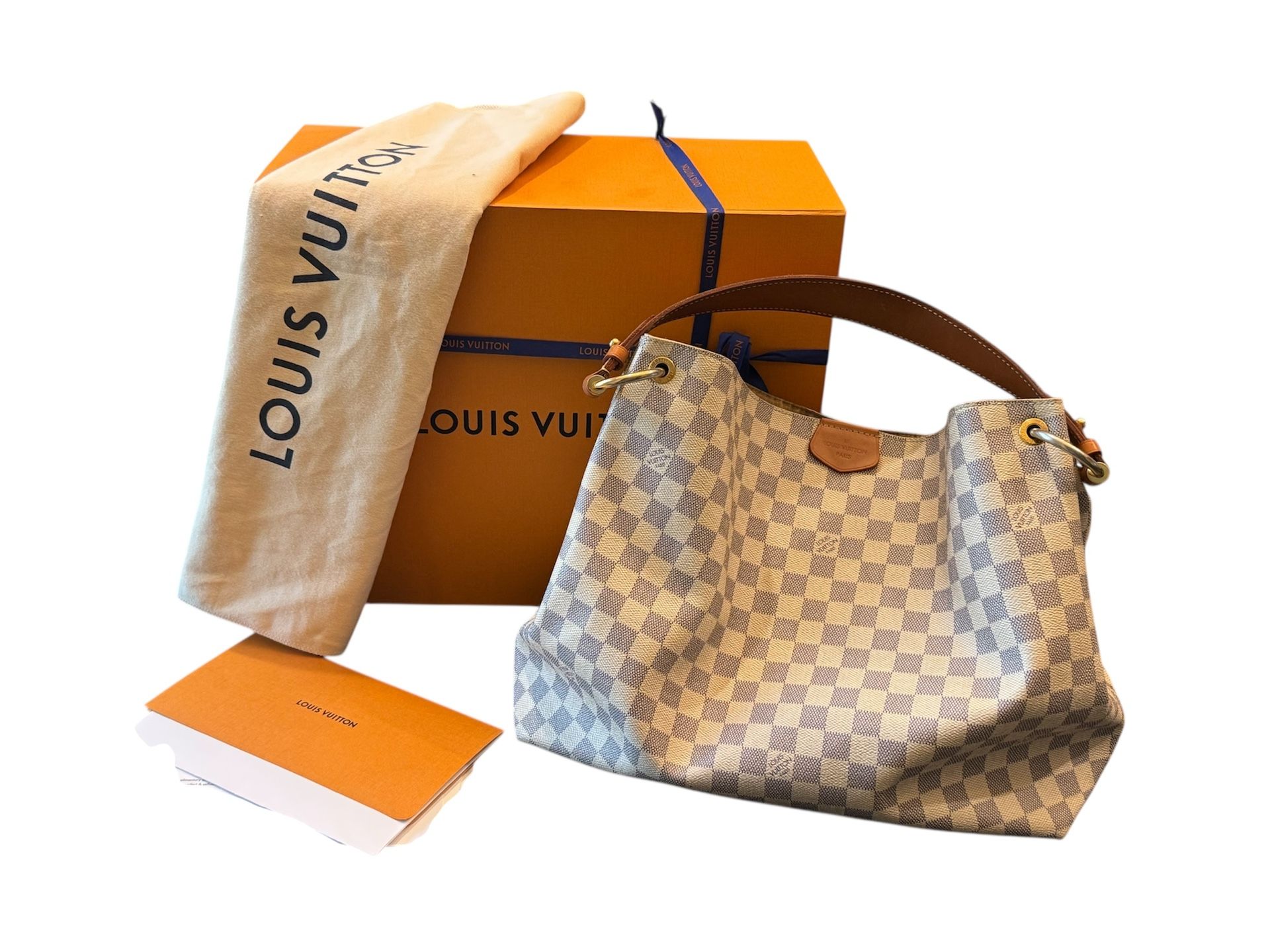 Louis Vuitton Graceful Shoulder Bag MM White Canvas
