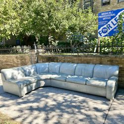 FREE DELIVERY (Italian Leather Sectional)