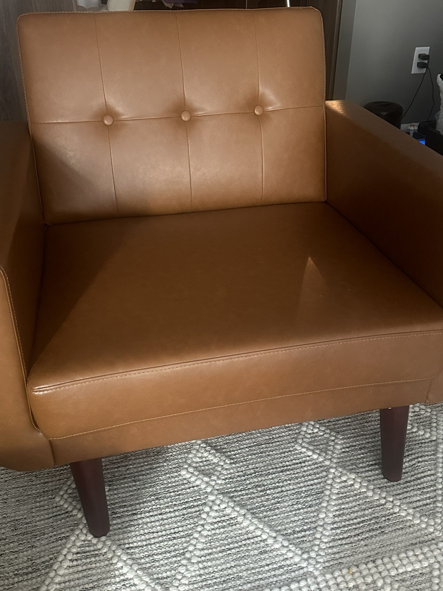 Oversized Faux Leather Chair