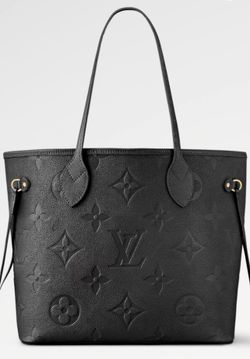 New Black Embossed Logo Medium Tote Bag Purse Set