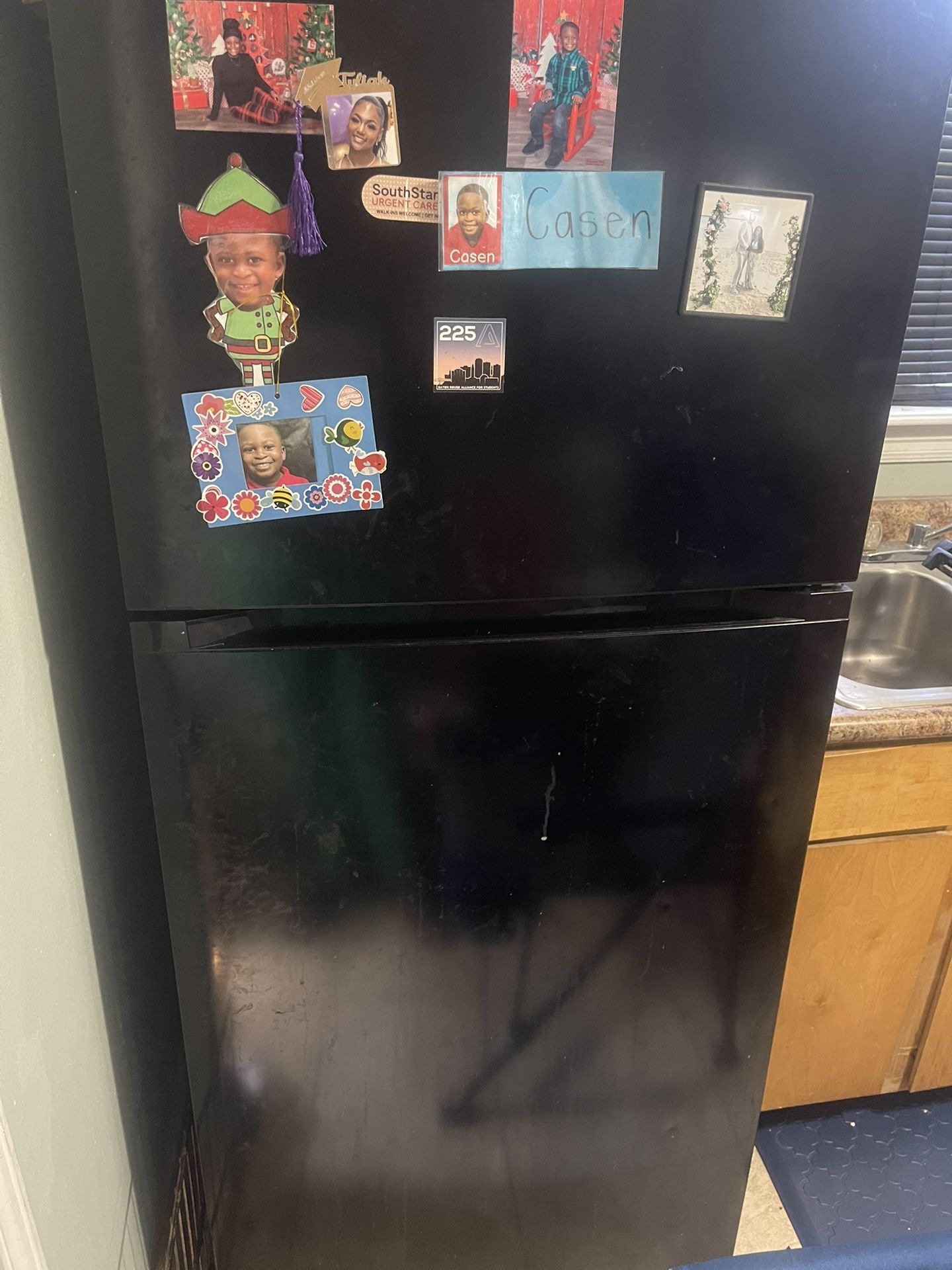 Black refrigerator