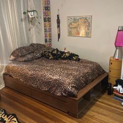 Full Size Bed Frame  With Storage 