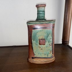 Ceramic Contemporary ART:   Decanter / Flask with Cap