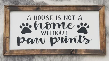 Pet dog cat framed wall art decor farmhouse style rustic decor