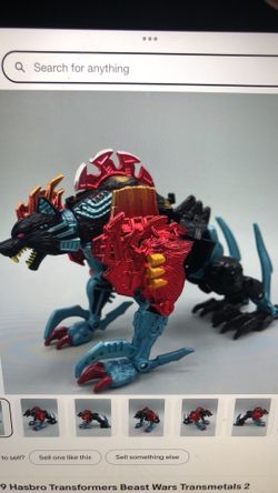 Vintage 1999 hasbro transformers beast wars transmetals 2 jawbreaker