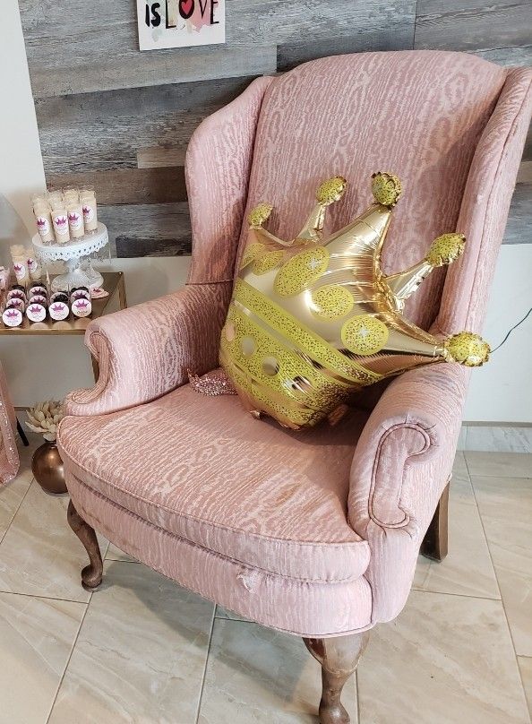 Pink Wingback / Lounge Chair