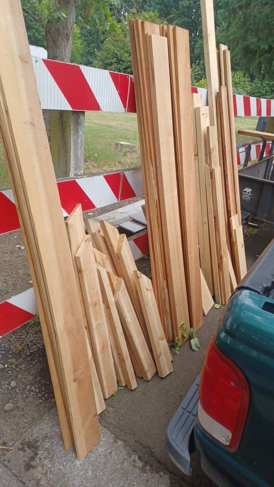 Big Lot Of Miscellaneous Cedar Boards. $45 Takes It Off
