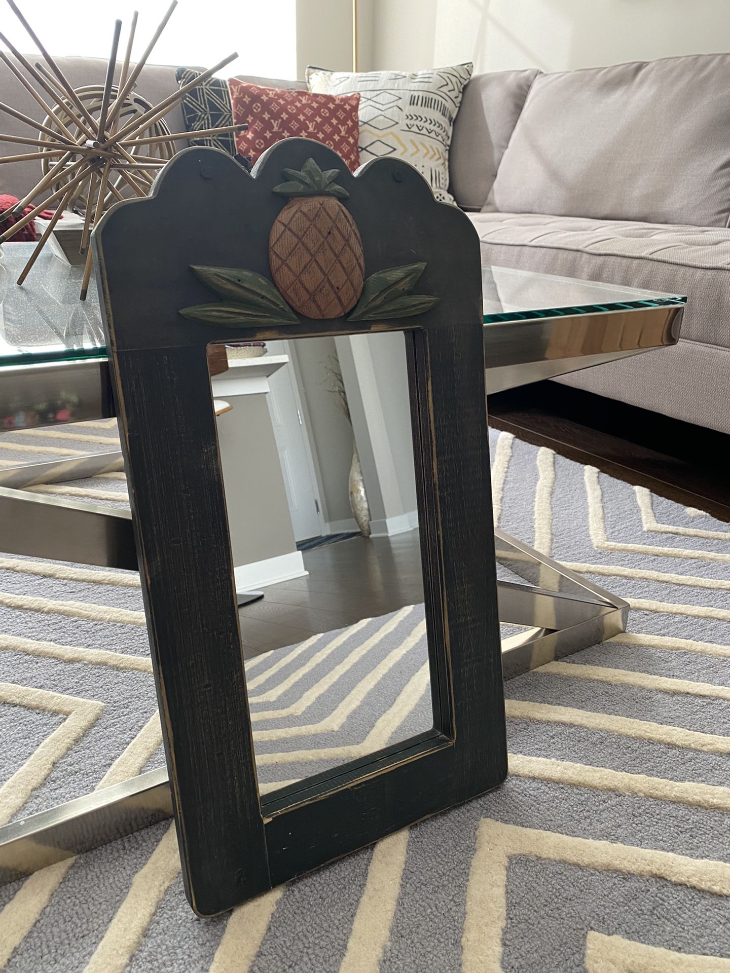 Rustic / Antique Framed Hanging Mirror