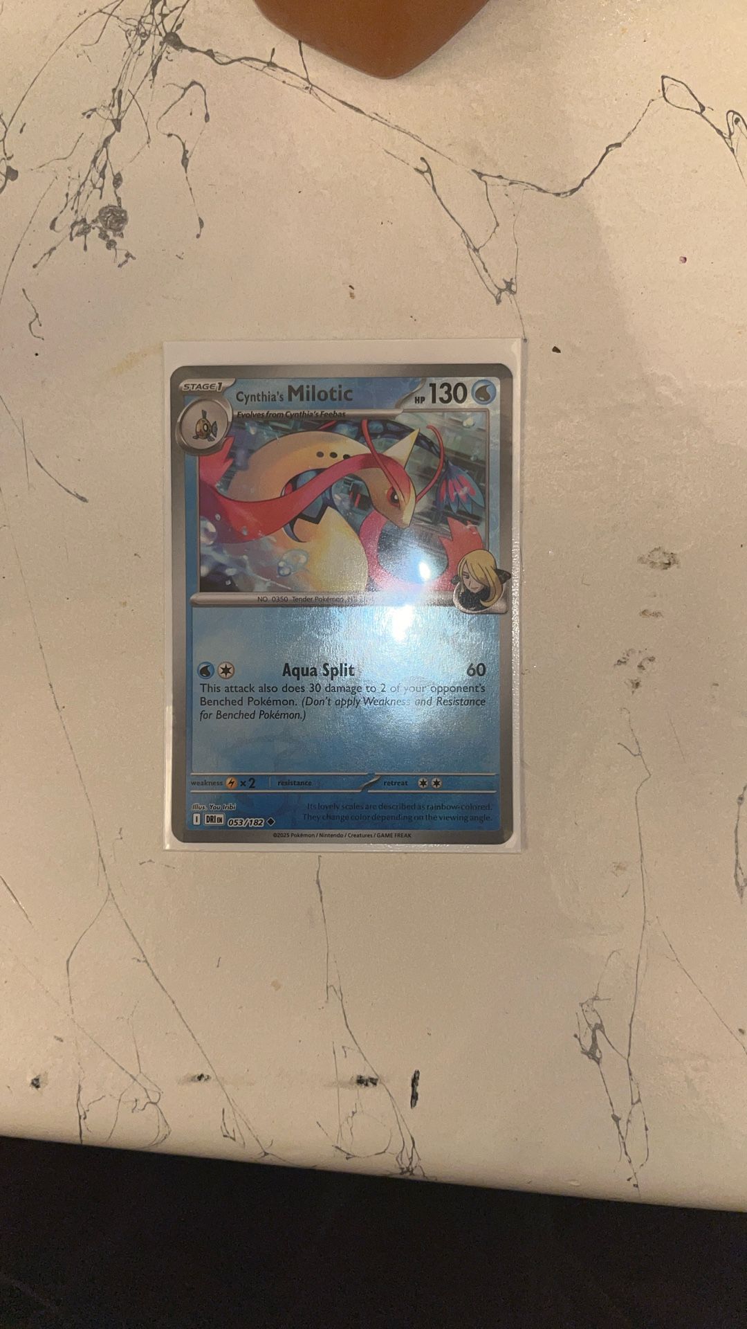 Cynthia's Milotic #53 Reverse Holo Pokemon Destined Rivals