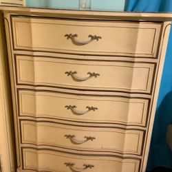 Free Tall Dresser French Provincial 5 Draws
