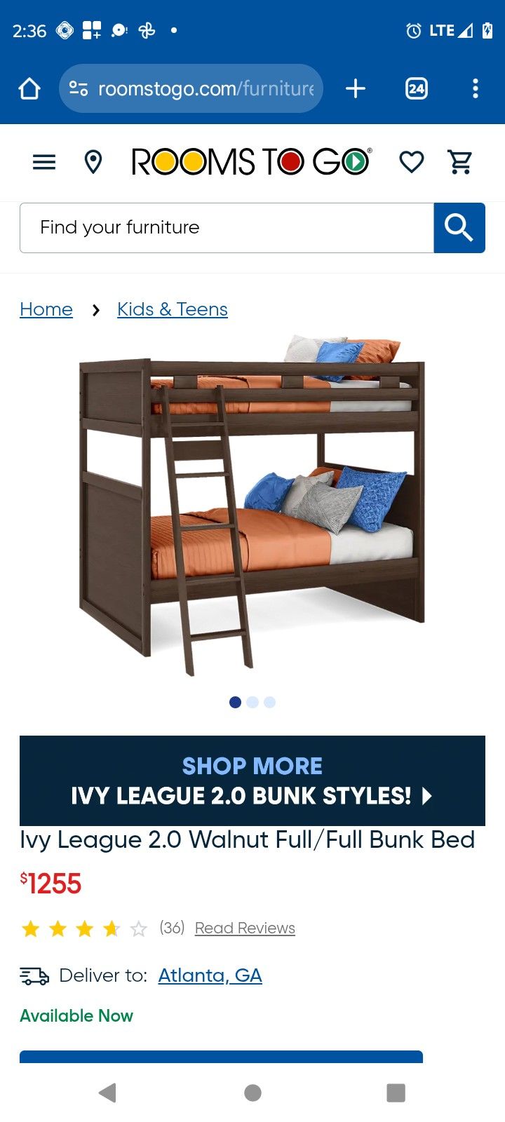 Bunk Bed With Trundle $300