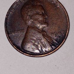 1947 Wheat Pennies.