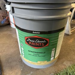 5 Gallon Exterior Paint Flat White 