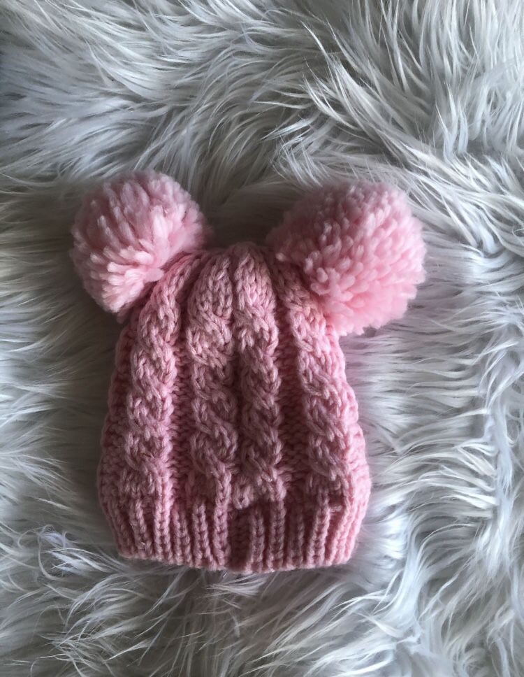 Pink Baby Winter Hat 6-12 Months New