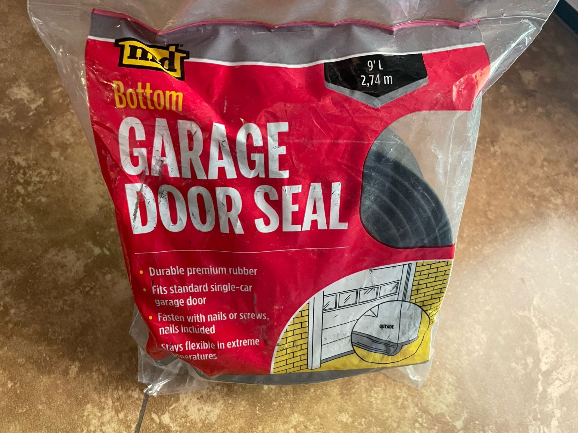 MD Garage Door Seal 9’