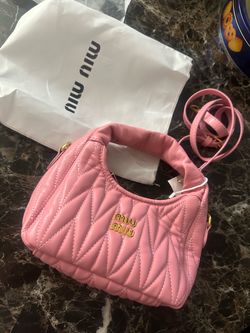 Pink Quilted Mini Handbag