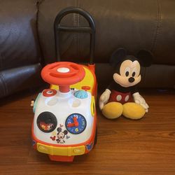 MICKEY MOUSE PUSH CAR 