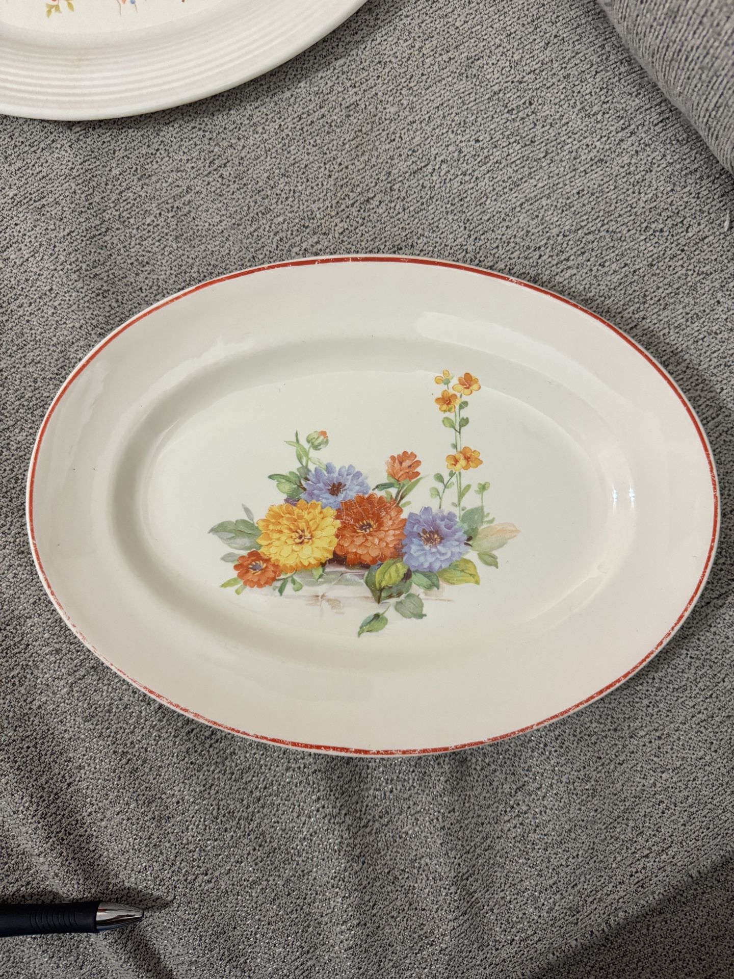 Serving Platter Oval Floral