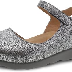 Dansko Marcy Slip-On Wedge Sandal for Women - Comfortable Wedge Shoes with Arch Support -Adjustable Hook & Loop Strap - Lightweight Rubber Outsole Pew