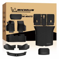 Michelin Vehicle Mat, All-Weather TPE Custom Fit Liner For Tesla Model Y 5 Seat Floor Mats 2025-2027