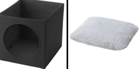 IKEA LURVIG Cat house W/ Gray Cushion