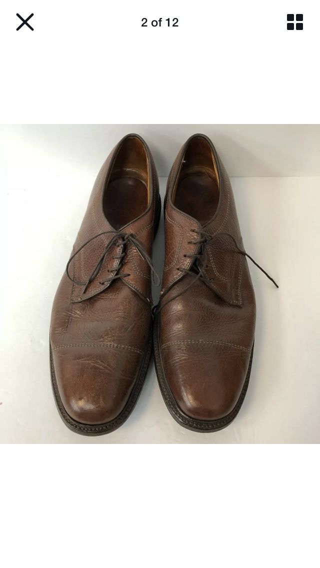 Allen Edmonds Becker Shoes Lace Up Oxfords Brown 11.5B