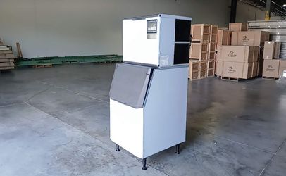 NSF 700 LBS Half Square Ice Maker Machine SK-729+B445 Bin