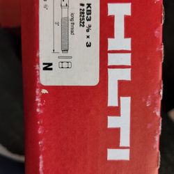 Box Of 50 Hilti KB3 3/8" × 3" Anchor Bolt # 282522