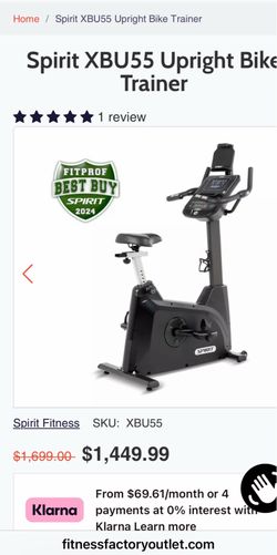 Spirit Fitness XBU55 Upright Exercise Bike – Commercial Quality – Excellent Condition
