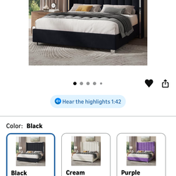 Queen velvet bed frame ✨