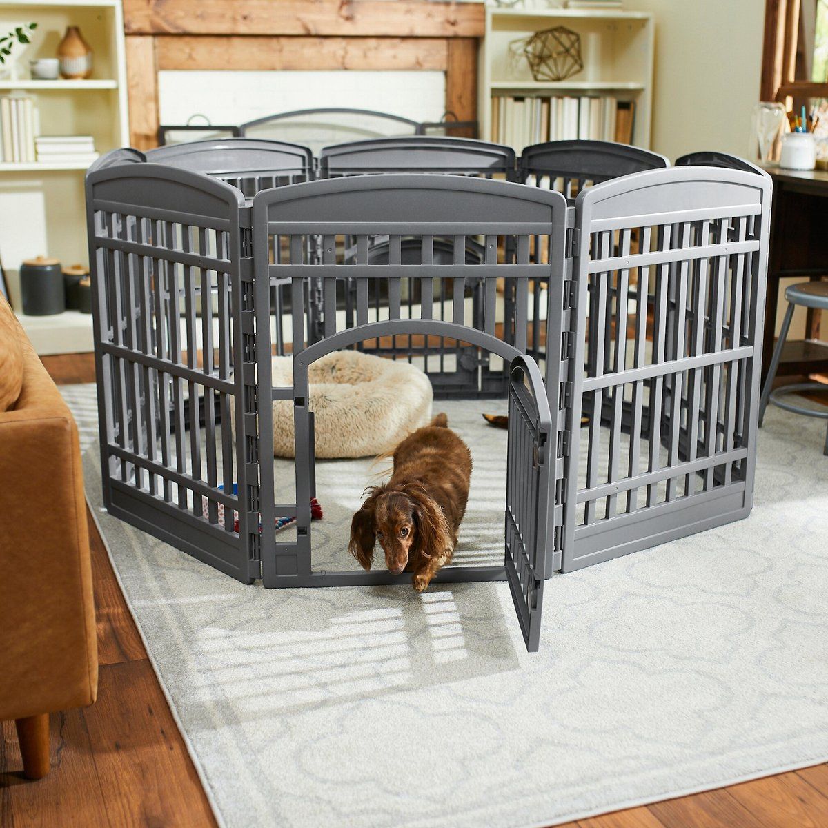Brand New Sturdy 8-Panel Exercise Dog Playpen, 34”H, Grey
