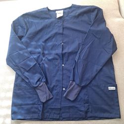 Navy Blue Scrub Jacket Large