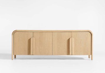 Annie 72" Natural Storage Media Console by Leanne Ford from Crate & Barrel.