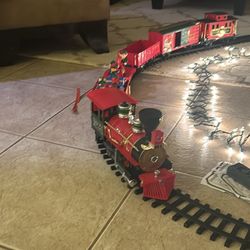 Train Set With Santa Christmas Train Antique