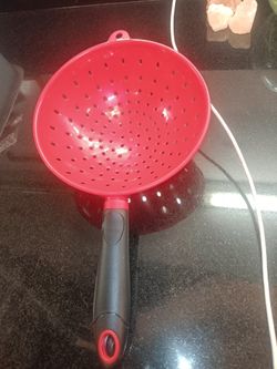 Red Colander with Handle