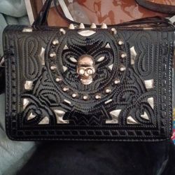 Deadly Girl Skull Studded Purse