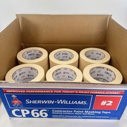 Sherwin Williams CP66 #2 Contractor Masking Tape 48mm x 55m Case of 18 Rolls New