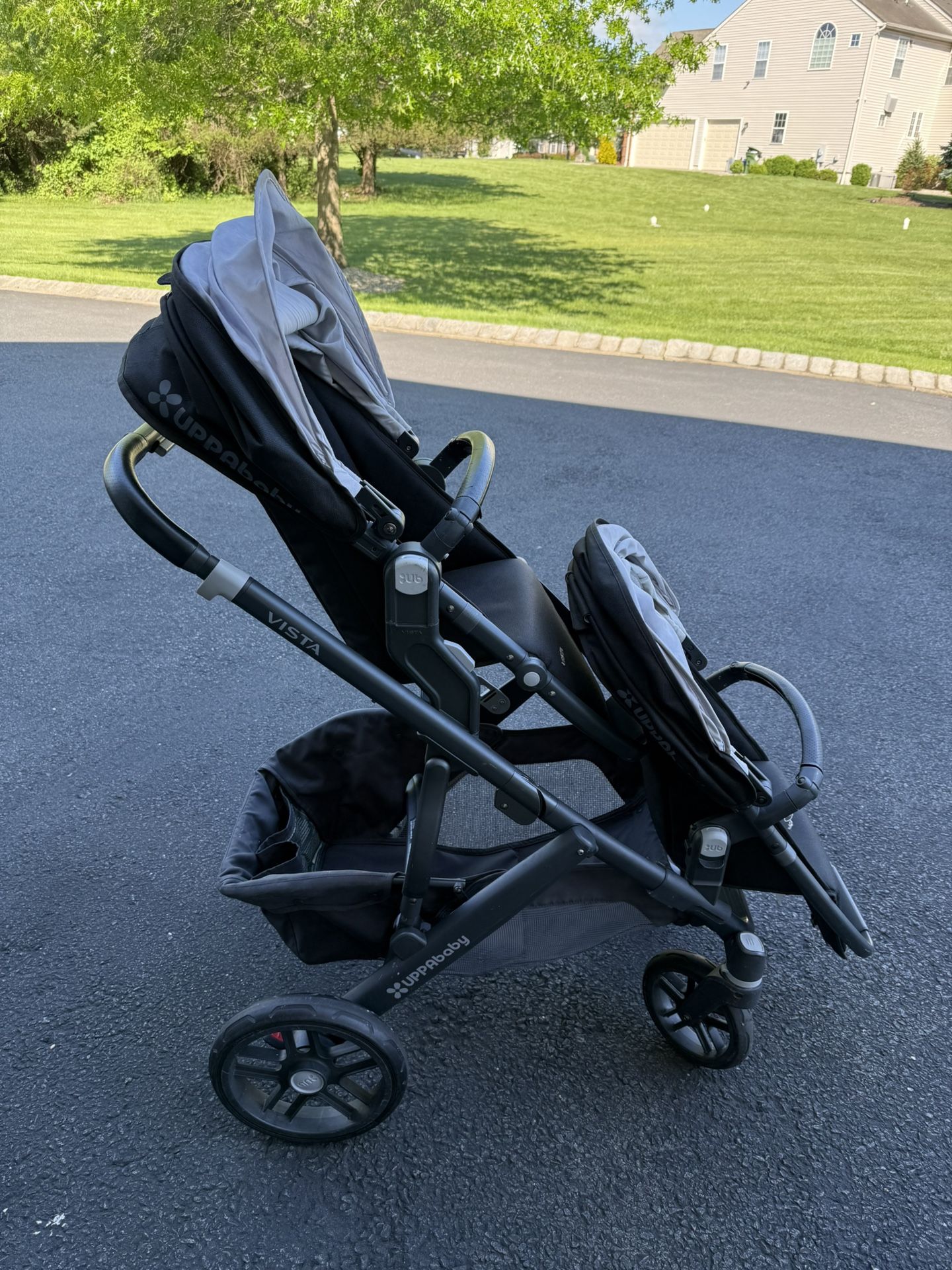 Uppa Baby Vista stroller With Double seats, Adapters & skate board