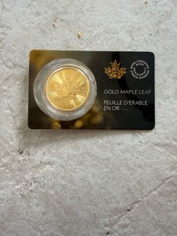 Canadian gold coin 1 oz Maple Leaf Canadian gold coin