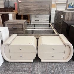 🛏️ Modern 2-Drawer Nightstands – Left & Right (Set of 2) | Brand New
