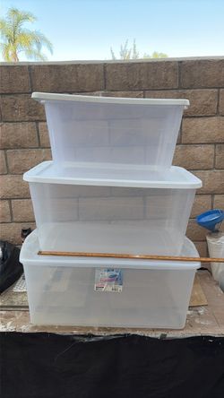 Storage boxes clear