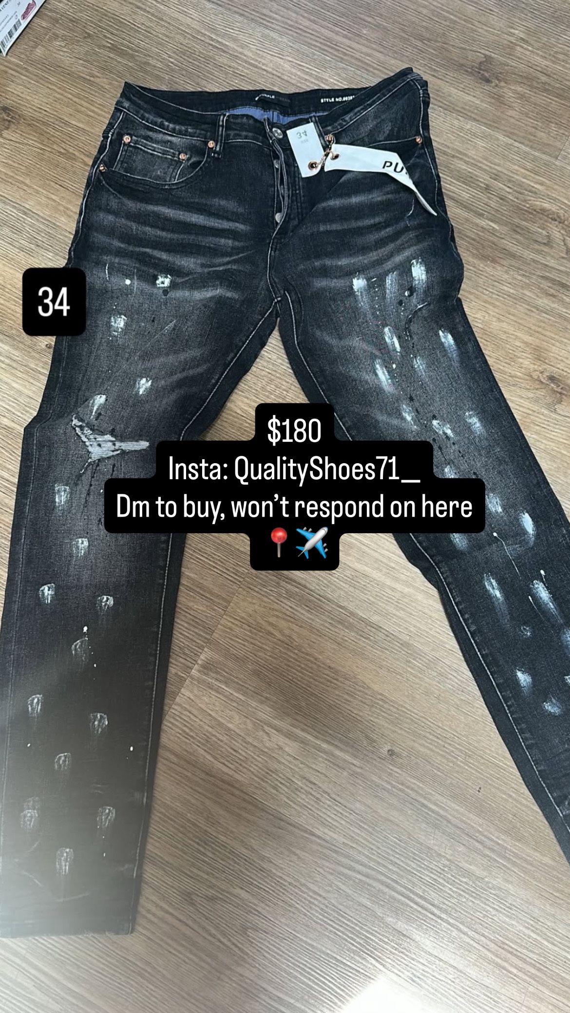 Purple Black Jeans