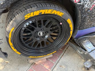 Tires custom lettering