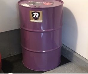 Empty race fuel drum