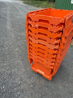 12 Heavy Duty Moving & Storage Crates + Rolling Dolly